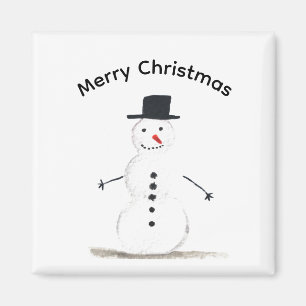 Aimant Aquarelle de neige neige hiver neige Noël
