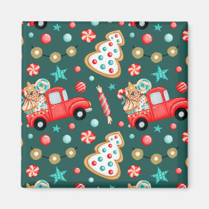 Aimant Aquarelle de Noël Joyeux personnalisée