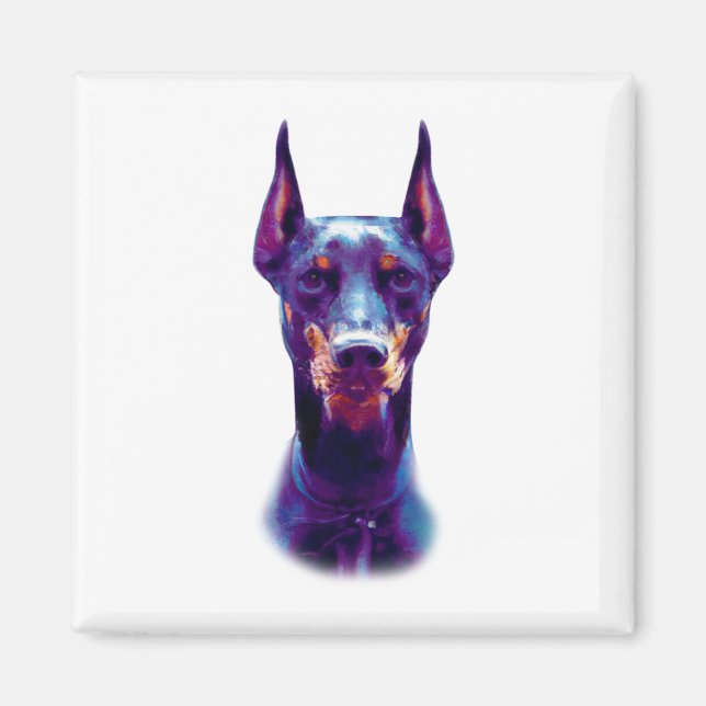 Aimant Aquarelle Doberman Pinscher (Devant)
