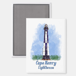 Aimant Aquarelle du phare de Cape Henry - Virginie