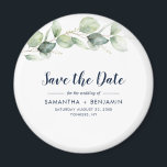 Aimant Aquarelle Eucalyptus Mariage Enregistrer la date<br><div class="desc">Cute Botanical Eucalyptus Aquarelle Mariage enregistrer la date magnet qui fait un parfait souvenir pour vos invités et sera chéri pendant des années</div>