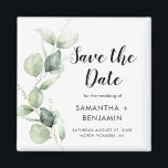 Aimant Aquarelle Eucalyptus Mariage Enregistrer la date<br><div class="desc">Aquarelle botanique mignonne Eucalyptus Mariage enregistrez l'aimant de date qui fait un parfait souvenir pour vos invités et sera chéri pendant des années. Remplacez facilement les noms,  le faire-part,  la date et le lieu pour créer une annonce unique sauvegardant l'annonce de date</div>