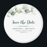 Aimant Aquarelle Eucalyptus Mariage Enregistrer la date<br><div class="desc">Cute Botanical Eucalyptus Aquarelle Mariage enregistrer la date magnet qui fait un parfait souvenir pour vos invités et sera chéri pendant des années</div>
