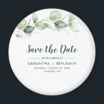 Aimant Aquarelle Eucalyptus Mariage Enregistrer la date<br><div class="desc">Cute Botanical Eucalyptus Aquarelle Mariage enregistrer la date magnet qui fait un parfait souvenir pour vos invités et sera chéri pendant des années</div>