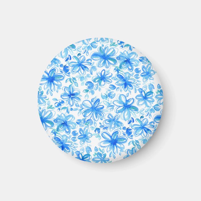 Aimant Aquarelle Floral Chintz Motif mignon (Devant)