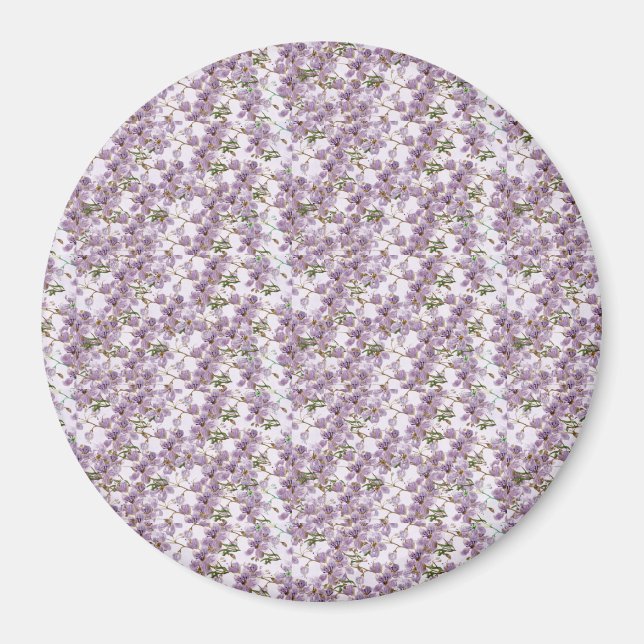 Aimant Aquarelle Florale Lavande (Devant)