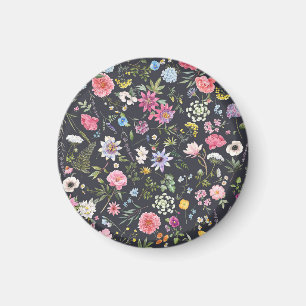 Aimant Aquarelle Florale : Motif d'été doux.