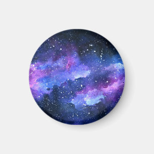 Aimant Aquarelle Galaxy Purple Party Ado Fridge