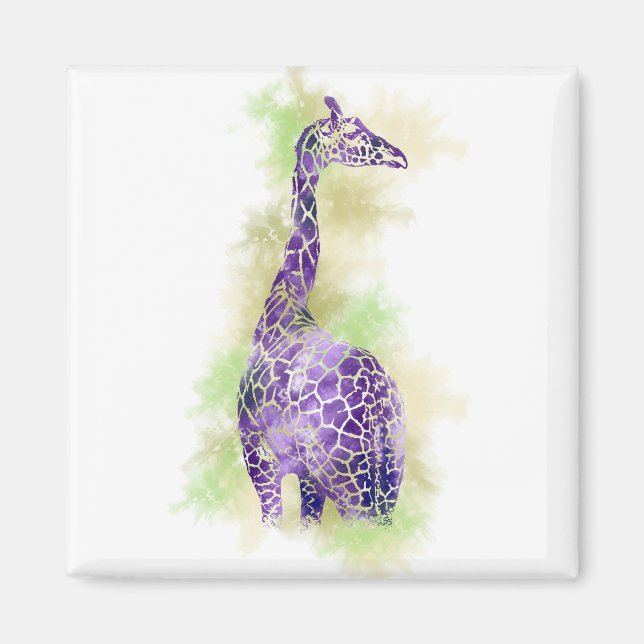 Aimant Aquarelle Giraffe 1 (Devant)
