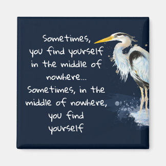 Aimant Aquarelle Great Blue Heron Citation Inspirante