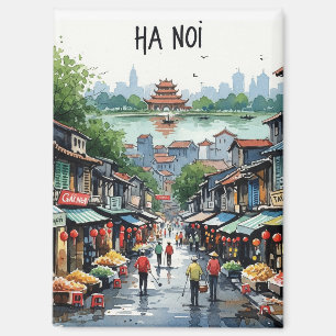Aimant Aquarelle Hanoi Vietnam