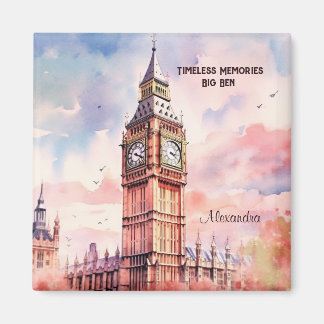 Aimant Aquarelle Icone Landmark City Londres Big Ben