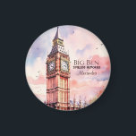 Aimant Aquarelle Icone Landmark City Londres Big Ben<br><div class="desc">La beauté et le charme de l'emblématique monument de Londres,  Big Ben,  avec notre design Watercolor Iconic Landmark Big Ben. Ce design époustouflant présente une aquarelle vibrante représentant Big Ben,  capturant la grandeur de ce chef-d'oeuvre architectural.</div>