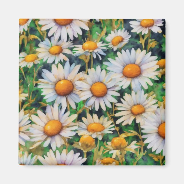 Aimant Aquarelle Jardin Fleurs Faisy (Devant)