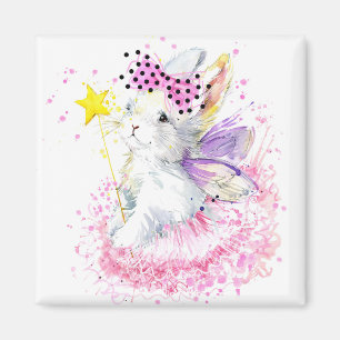 Aimant Aquarelle Lapin Fairy