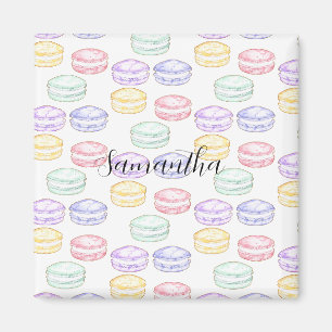 Aimant Aquarelle Macarons français