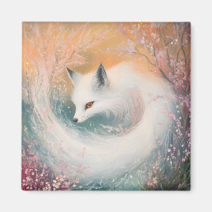 Aimant Aquarelle Mystic Bloom Spring Fox