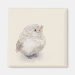 Aimant Aquarelle numérique Baby Sparrow