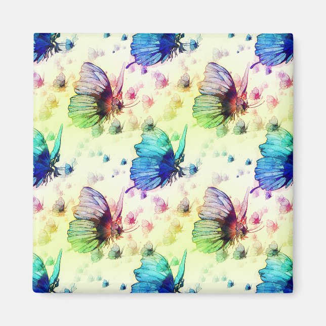 Aimant Aquarelle Papillons magnétique (Devant)