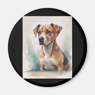 Aimant Aquarelle Portrait de chien