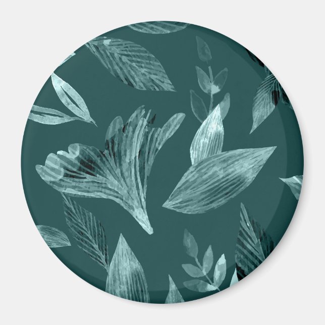 Aimant Aquarelle tombée feuilles 10 (Devant)