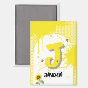 Aimant Aquarelle Tournesol avec papillons