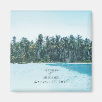 Aquarelle tropicale Palms & Mariage de plage