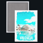 Aimant Aquarelle Valencia Espagne L’Hemisfèric<br><div class="desc">Aquarelle élégante Valencia Spain Magnet qui présente l’architecture unique du bâtiment L’Hemisfèric. Ce produit peut être personnalisé. Super idée souvenir et cadeau.</div>