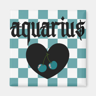 Aimant Aquarius Gothique Esthétique À damiers Cerises Art
