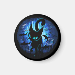 Aimant Aquaticat - Chat surréaliste en Imaginaire profond