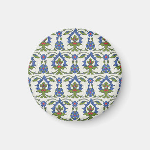 Aimant Arabe Traditionnel : Carrelage Iznik sans couture.
