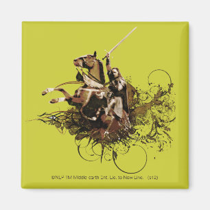 Aimant Aragorn équitation d'un cheval vectoriel collage