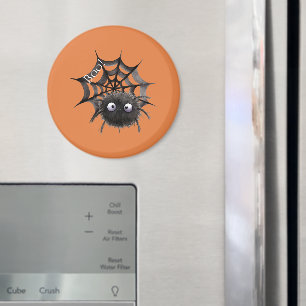 Aimant Araignée noire sur toile Halloween