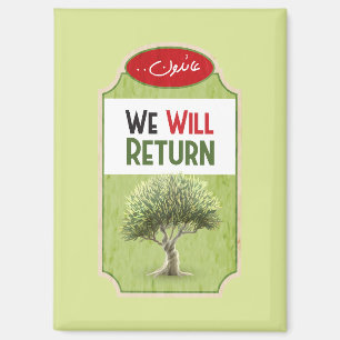 Aimant Arbre à Olivier palestinien : "Nous retournerons"