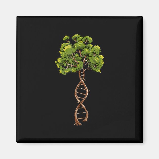 Aimant Arbre Adn De Vie Science Génétique Biologie Enviro (Devant)