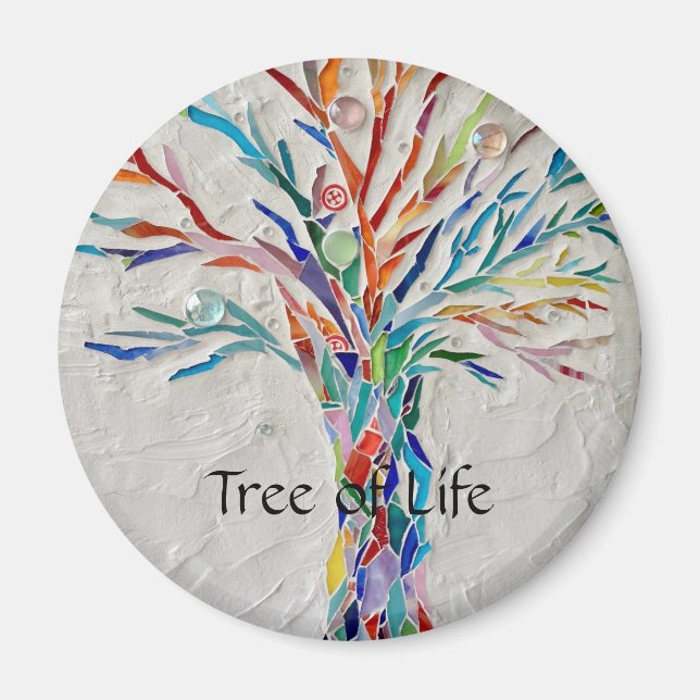 Aimant Arbre arc-en-ciel de vie (Devant)