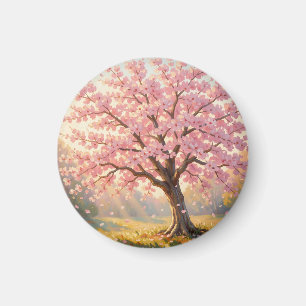 Aimant Arbre de cerisier en fleurs Printemps