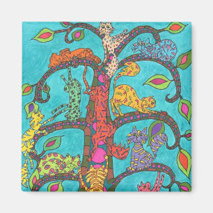 Aimant Arbre de chat de la vie