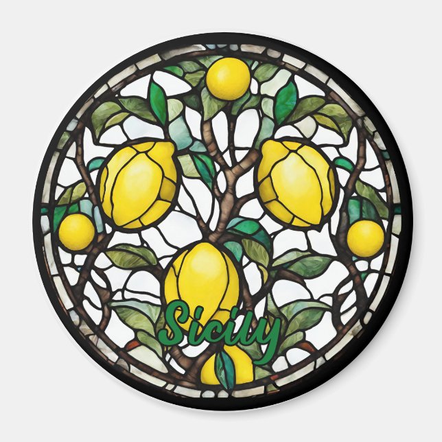 Aimant Arbre de citron de Sicile Souvenir (Devant)