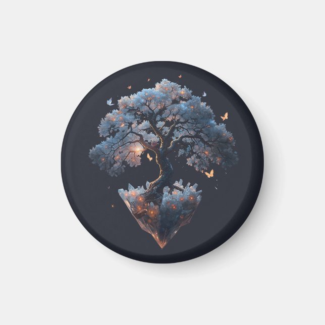 Aimant Arbre de cristal céleste – Art de la nature fantas (Devant)