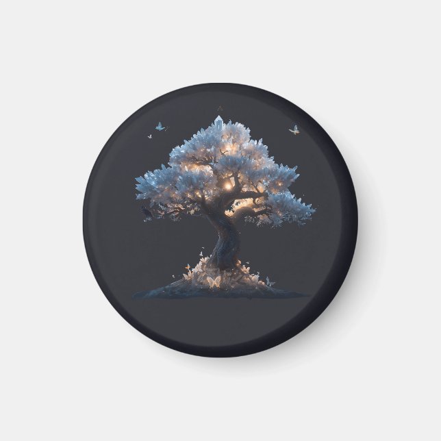 Aimant Arbre de cristal cosmique Art – Conception de natu (Devant)