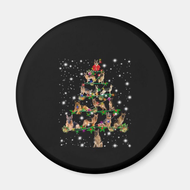 Aimant Arbre De Noël Allemand Couvert D'Une Lampe De poch (Devant)