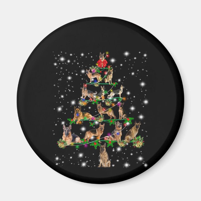 Aimant Arbre De Noël Allemand Couvert D'Une Lampe De poch (Devant)