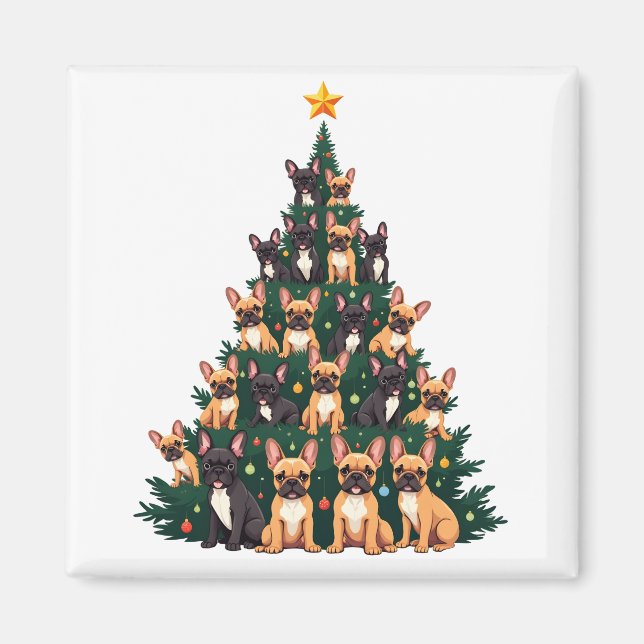 Aimant Arbre de Noël avec chiens Terrier Noël Cadeau (Devant)