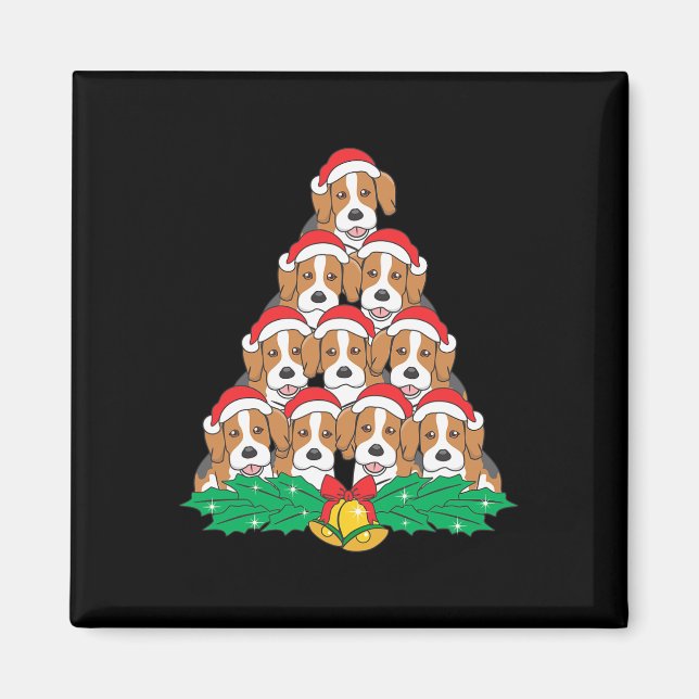 Aimant Arbre de Noël beagle Beagle Vacances Amoureux de l (Devant)