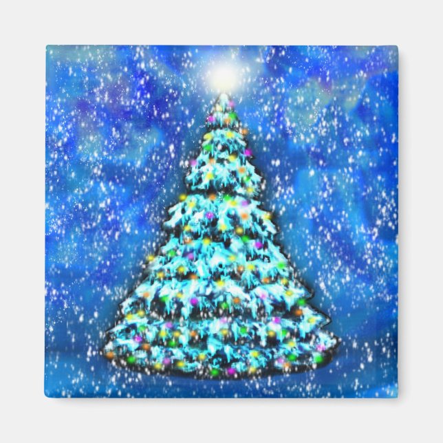 Aimant Arbre de Noël brillant (Devant)