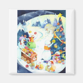 Aimant Arbre de Noël de boule de neige pour hommes