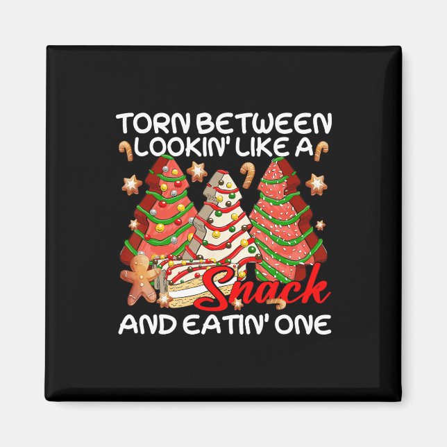 Aimant Arbre De Noël Déchiré Entre La Recherche Comme Un  (Devant)