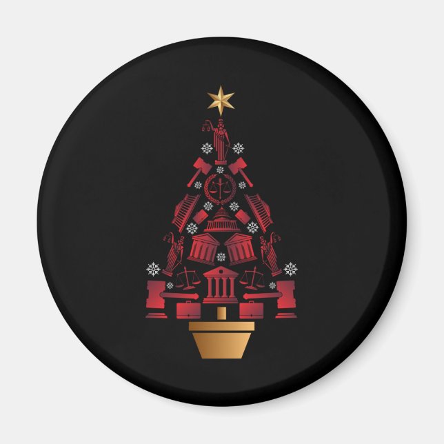 Aimant Arbre de Noël du procureur (Devant)