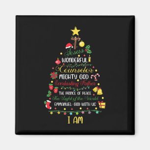 Aimant Arbre de Noël en forme de noms de Jésus Bible de N